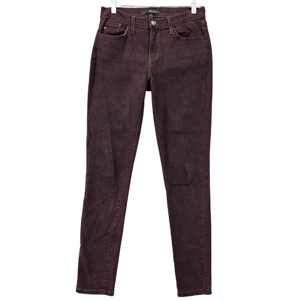 Kancan Purple Skinny Jeans Women's Size 27 Stretch Y2k Denim Preppy Midrise Zip